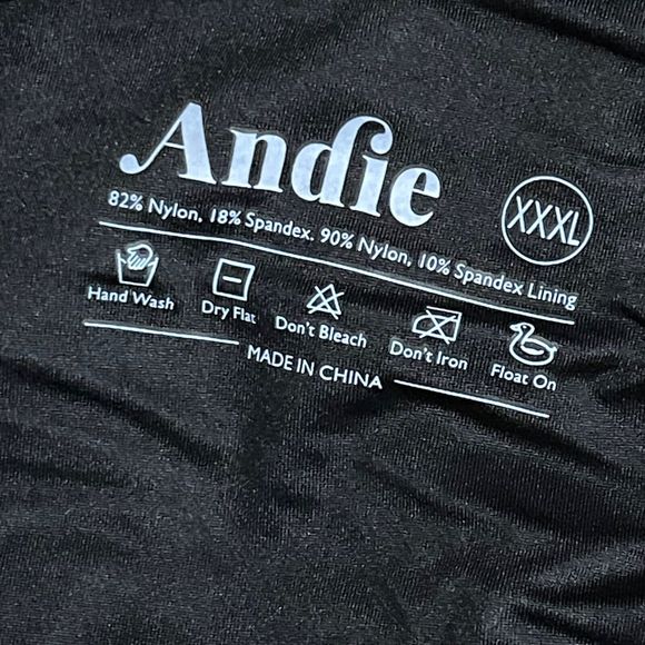 ANDIE Amalfi One Piece Swimsuit Size XXXL Black NWT Adjustable Strap Swim Beach - Picture 5 of 11